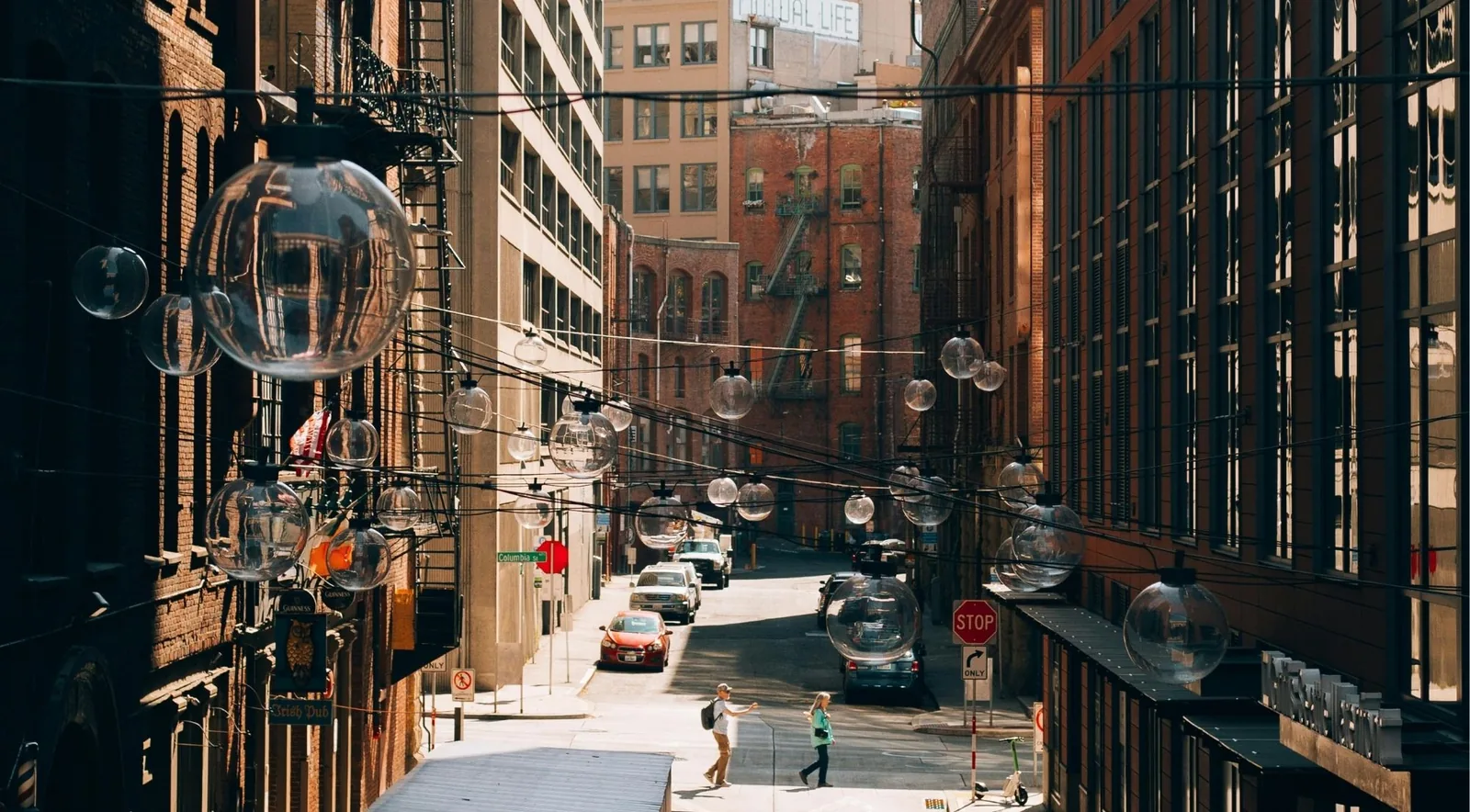 A historic street in Pioneer Square, home of the Seattle Underground